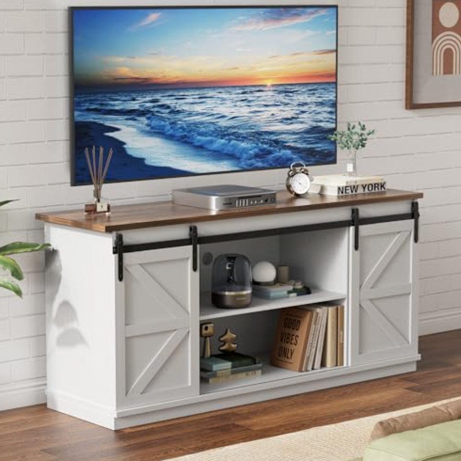 YESHOMY Farmhouse TV Stand