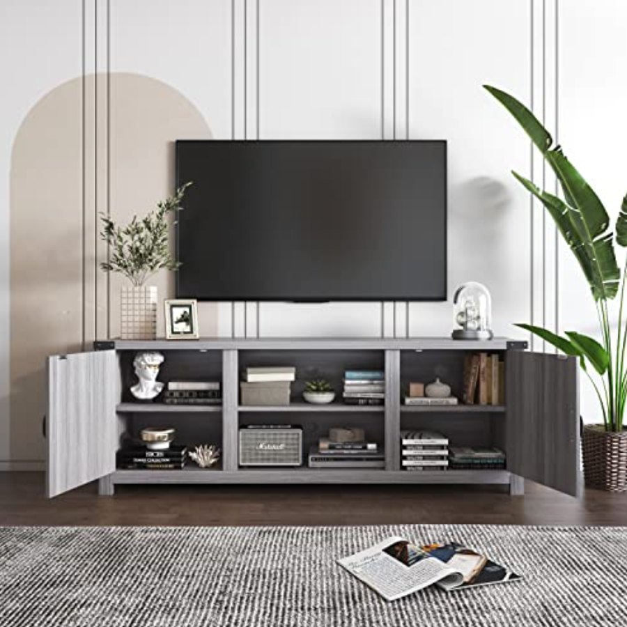YESHOMY furniture — The grey stand, styled in a light living room