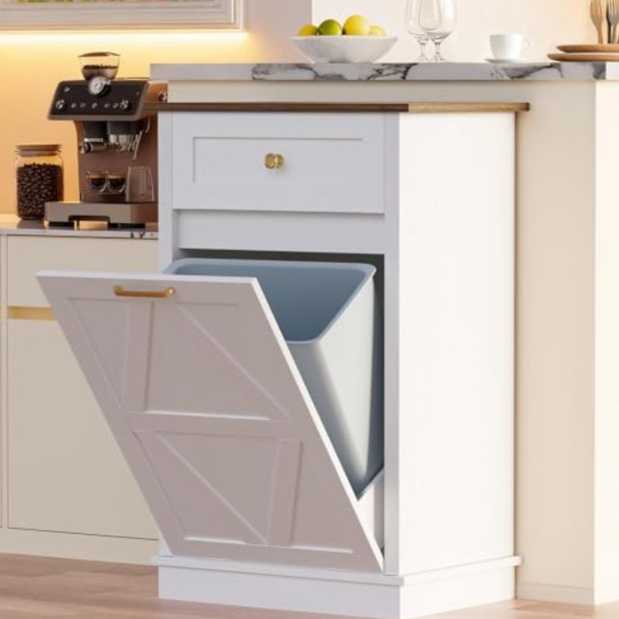 YESHOMY Tilt Out Trash Cabinet